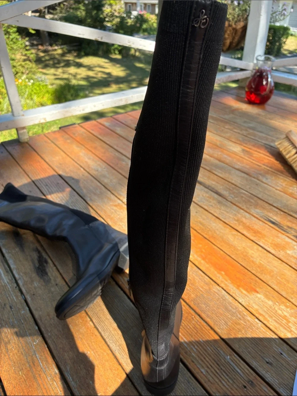 Sam Edelman Black Over-the-Knee Leather Boots